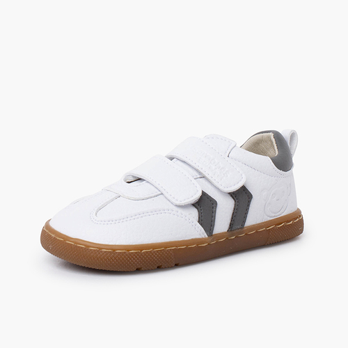 Baskets barefoot enfants bandes latérales Gris