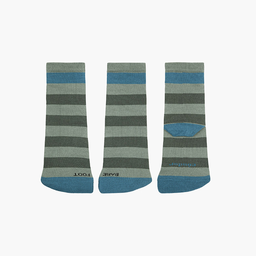 Chaussettes barefoot à rayures Lichen
