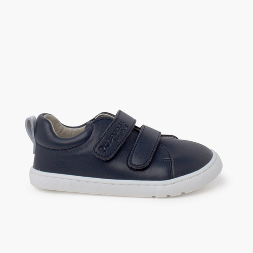 Baskets barefoot colorées double bride à scratch Bleu navy