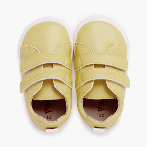 Baskets barefoot colorées double bride à scratch Jaune