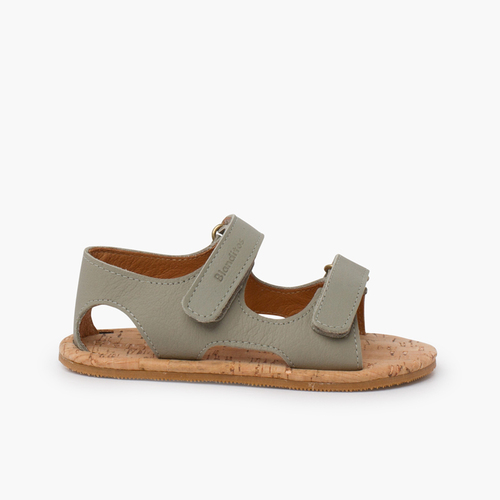 Sandales garçon semelle liège Blanditos Vert thé