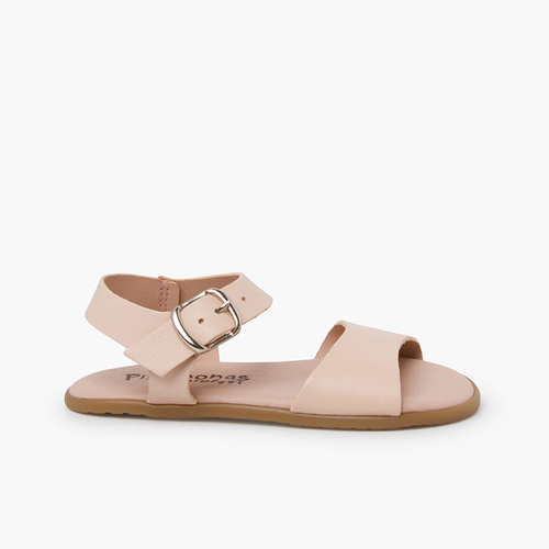Sandales barefoot unies boucle Rose Nude