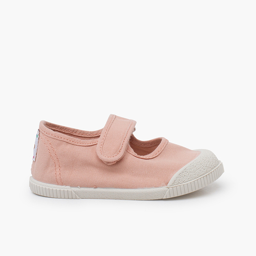 Babies barefoot en toile lavée Rose Pâle