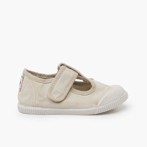 Salomés barefoot en toile lavée avoine