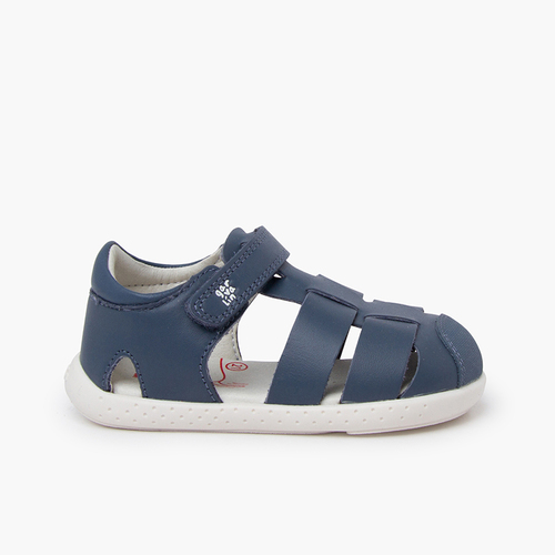 Sandales souples Garvalín style crabe Bleu denim