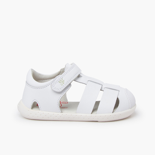 Sandales souples Garvalín style crabe Blanc