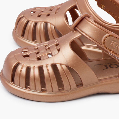 Sandales plastique Tobby métallisées scratch Bronze