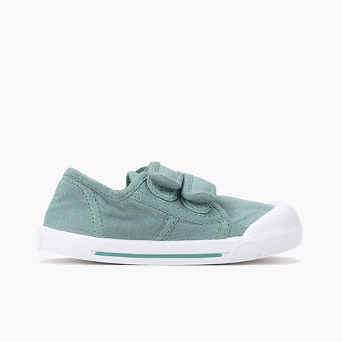 Baskets toile barefoot semelle ligne Vert matcha