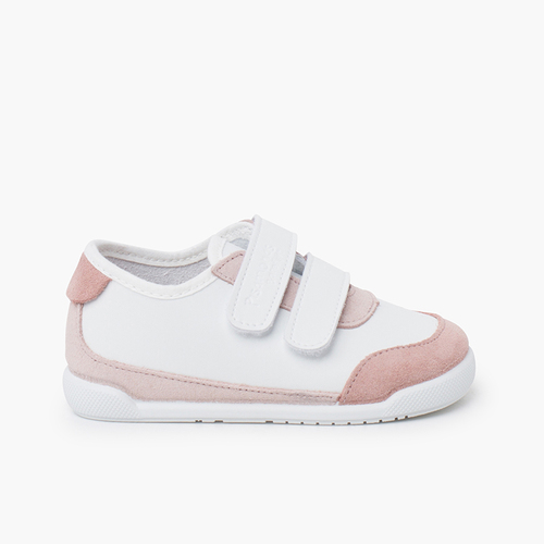 Baskets barefoot combinées Blanc et Rose