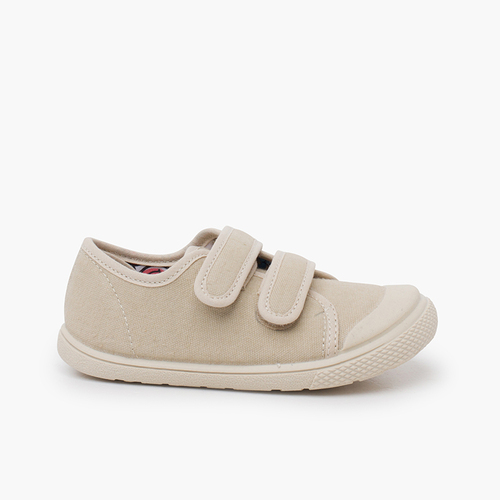 Baskets toile barefoot bout caoutchouc Beige