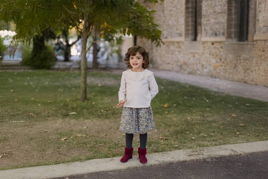 Bottes fille col fourrure semelle fine