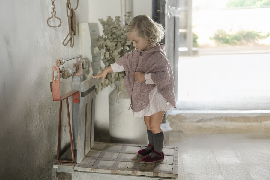 Babies barefoot velours bride scratch