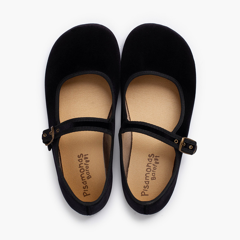 Babies femme barefoot velours boucle Noir