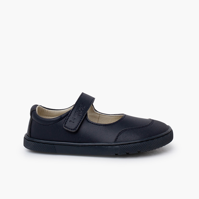 Babies Scolaires Barefoot à Scratch Fille Bleu Marine