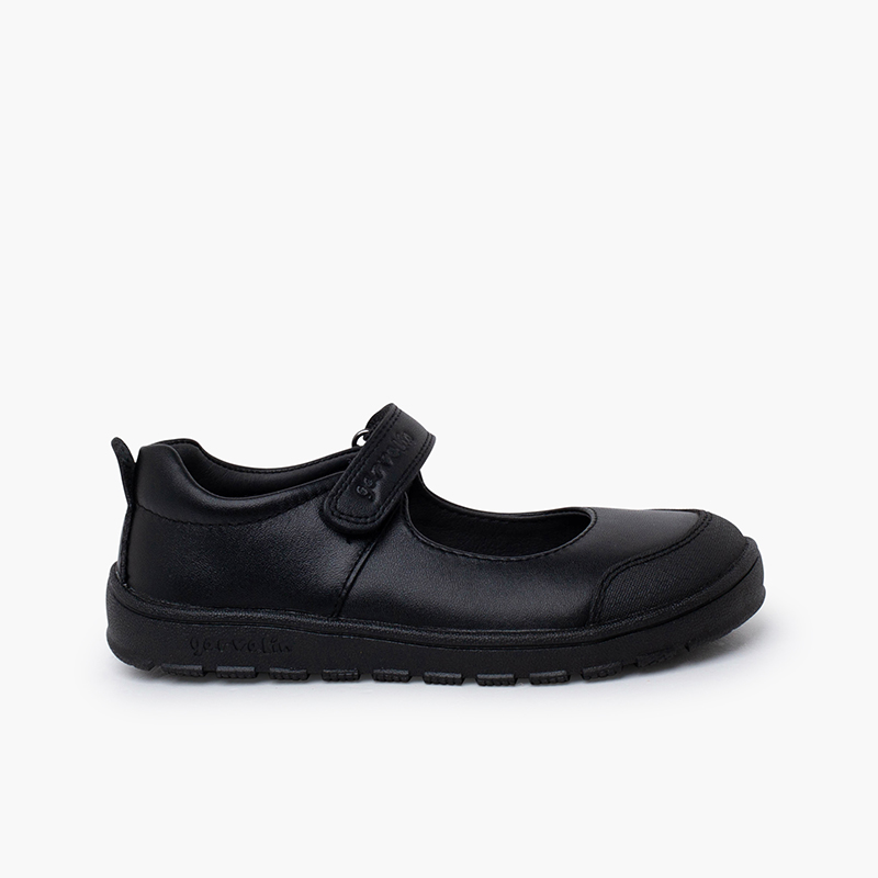 Babies scolaires barefoot Garvalín fille Noir
