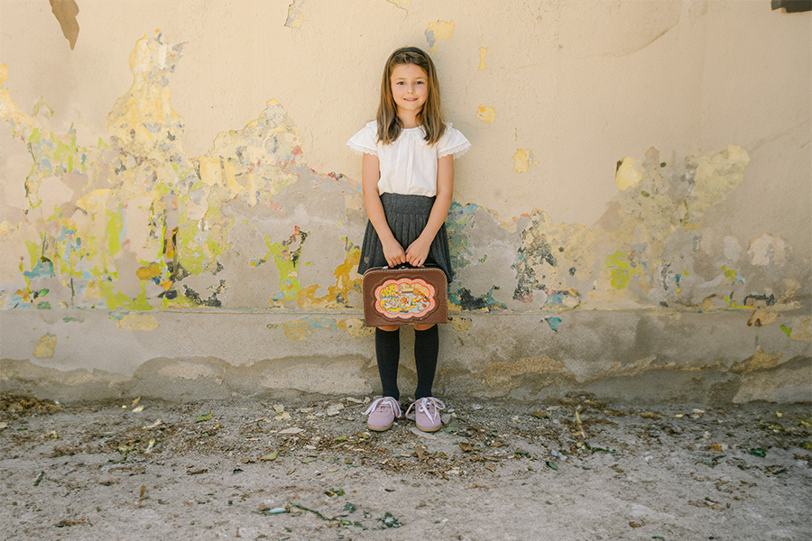 Baskets bandes latérales blanches double lacet