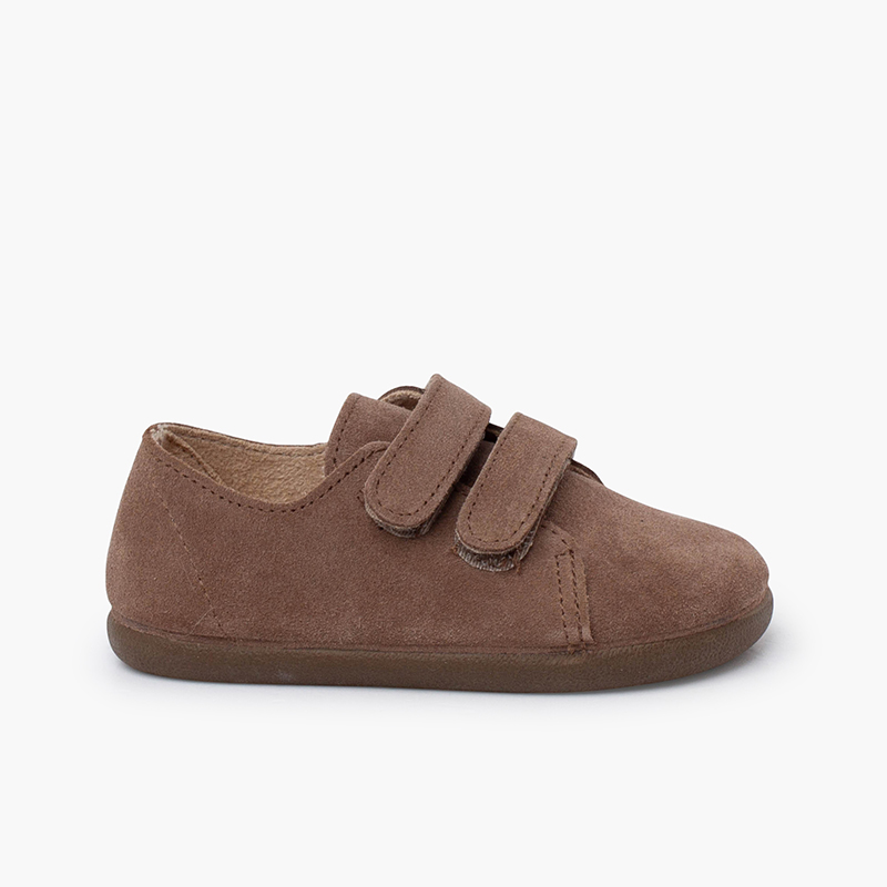 Baskets barefoot suède double scratch Taupe