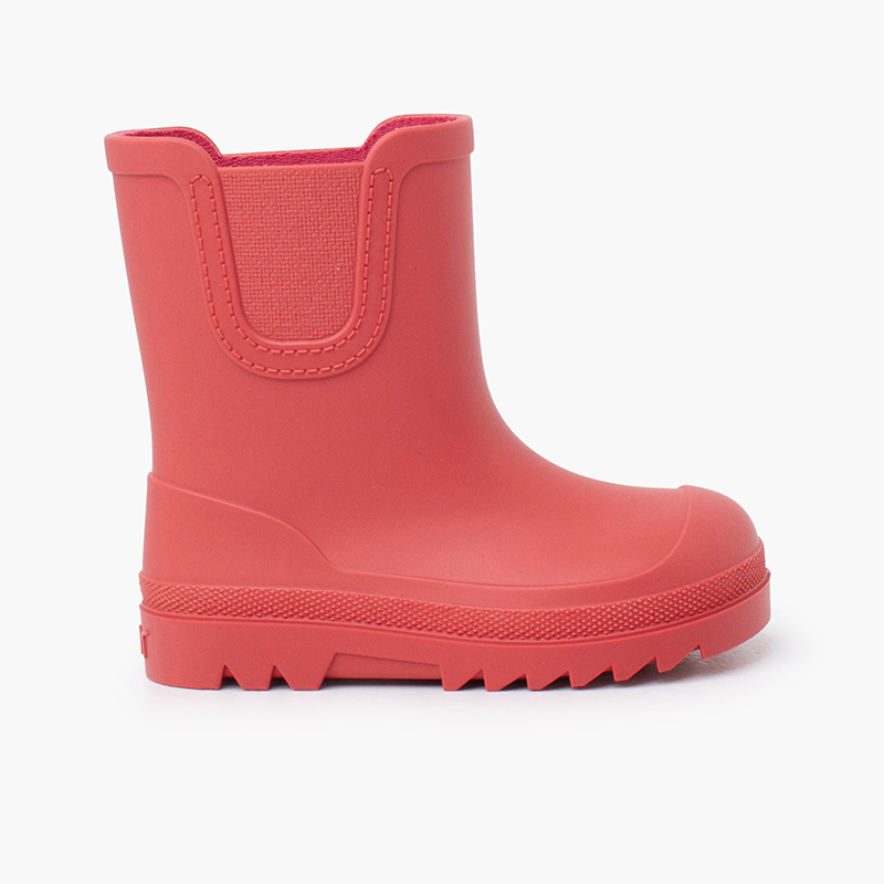 Bottes de pluie barefoot wide type Chelsea Corail