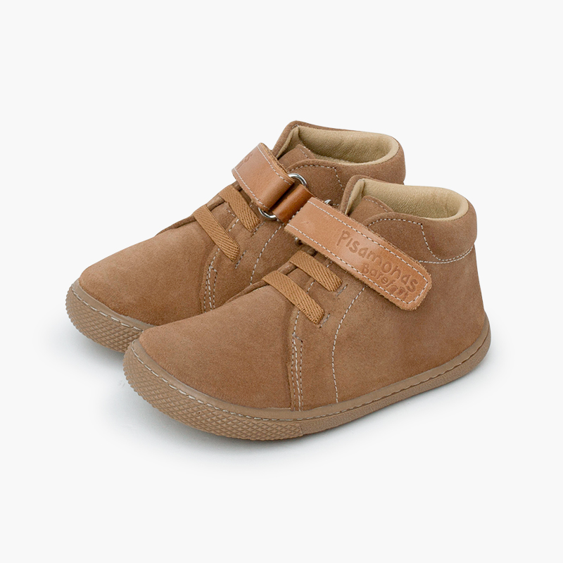 Bottes barefoot suède bride cuir et lacets Atterrir