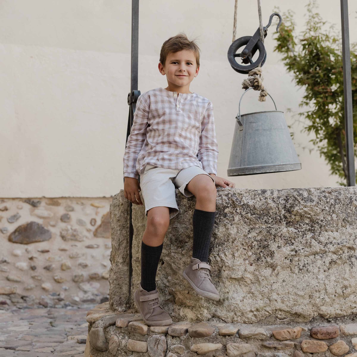 Bottes barefoot suède bride cuir et lacets Pierre