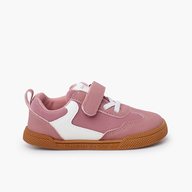 Baskets microfibre Blanditos semelle caramel Rose