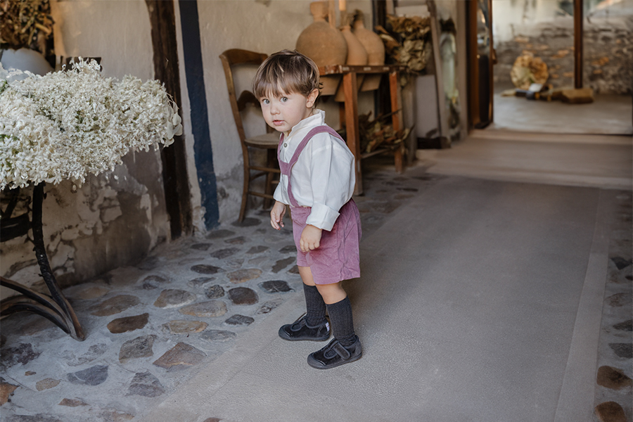 Salomés barefoot velours bout caoutchouc