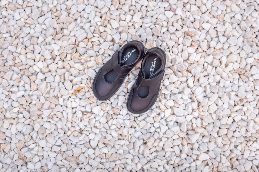 Babies d’école barefoot cuir fille