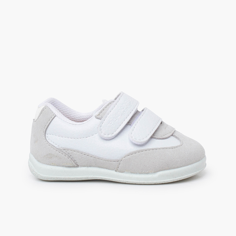 Baskets sport minimalistes talonnette couleurs Blanc