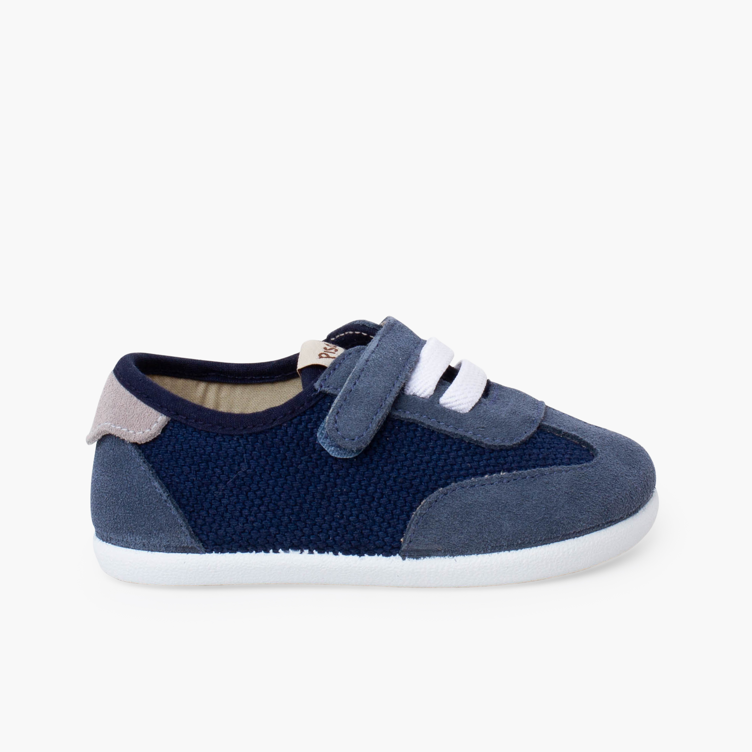 Baskets barefoot combinées lacets élastiques Bleu