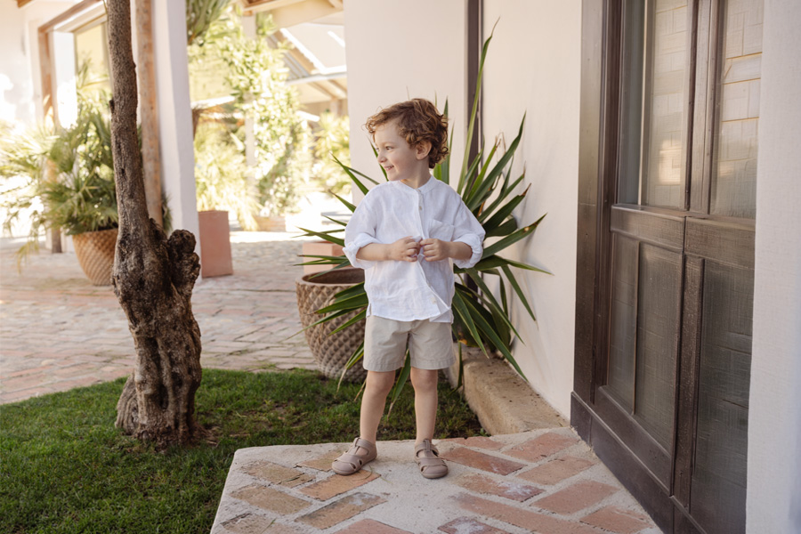 Sandales barefoot enfants toile fermeture large