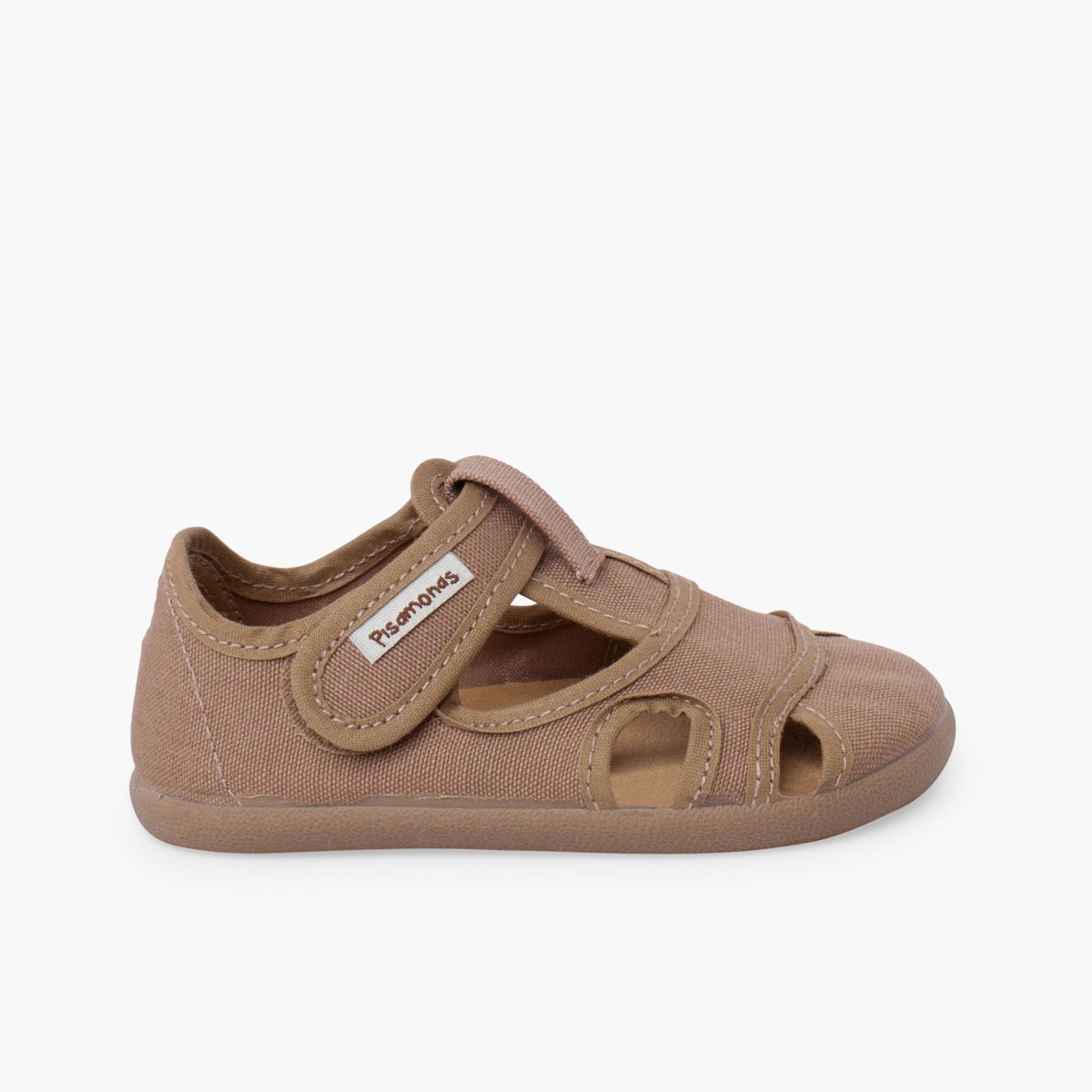 Sandales barefoot enfants toile fermeture large Atterrir