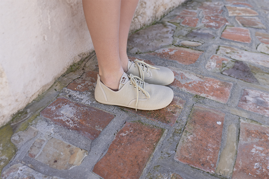 Derbies barefoot lin lacets grandes tailles