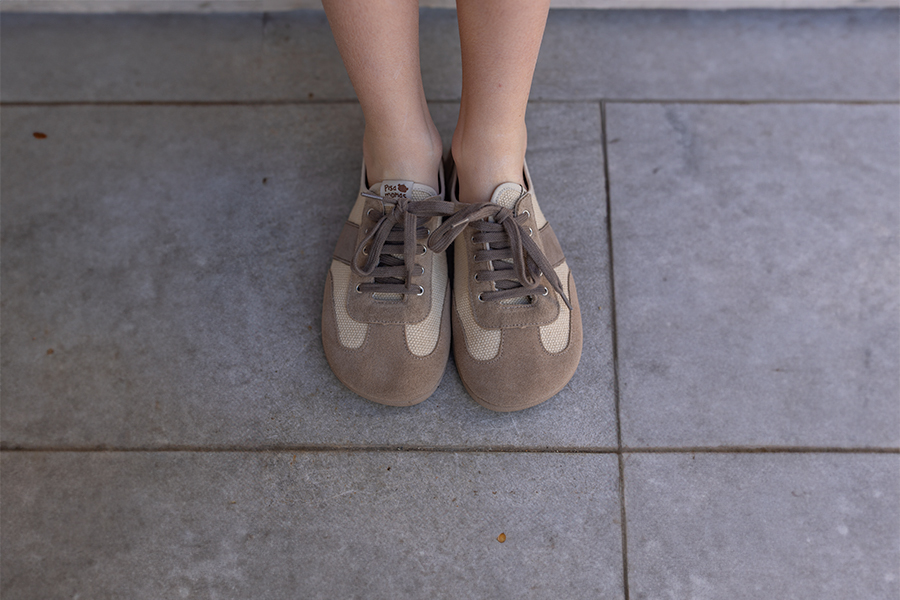 Baskets barefoot toile et suède grandes tailles