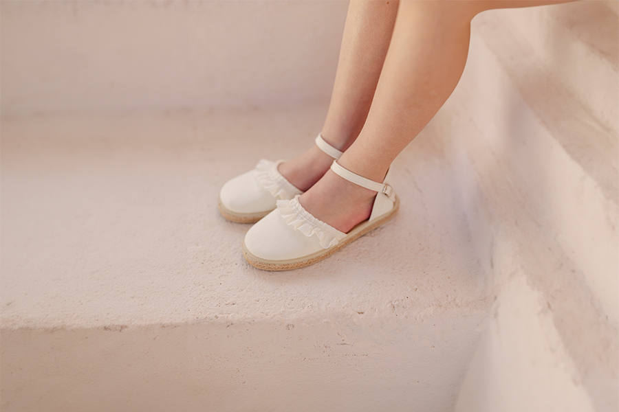Espadrilles fille volant et boucle