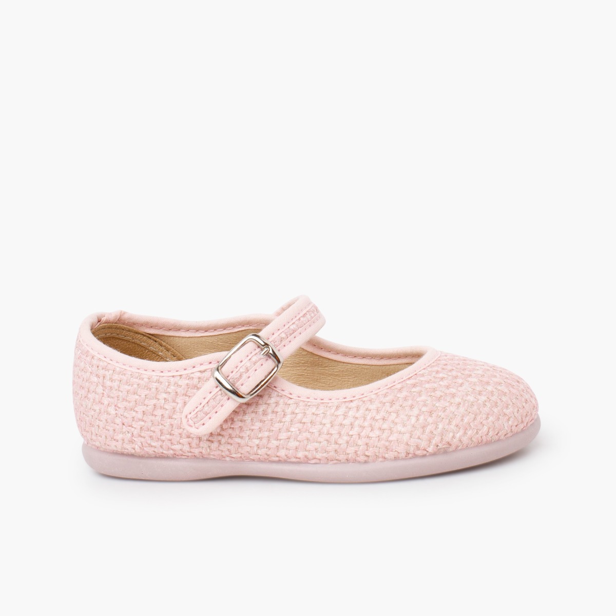 Babies fille cérémonie tressée rustique Rose