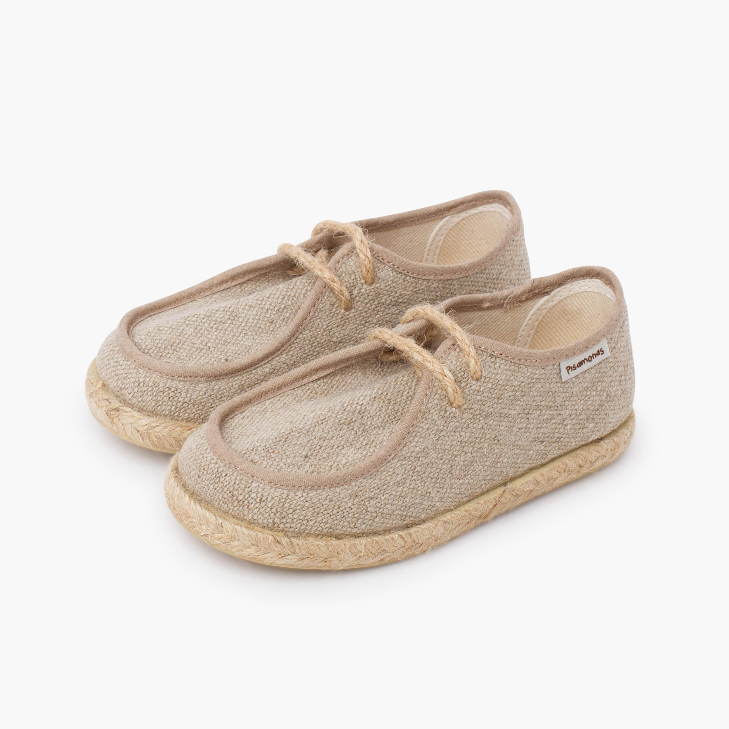 Chaussures bateau wallaby garçon jute Naturel