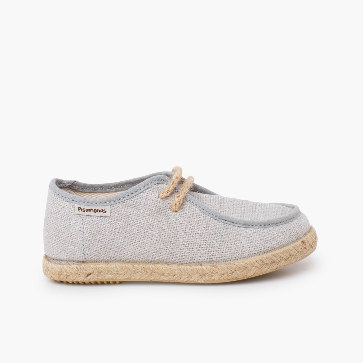 Chaussures bateau wallaby garçon jute Perlé