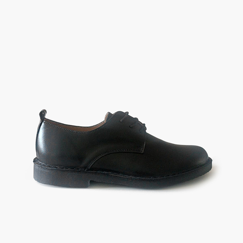 Chaussures garçon derbies cuir lacets Noir