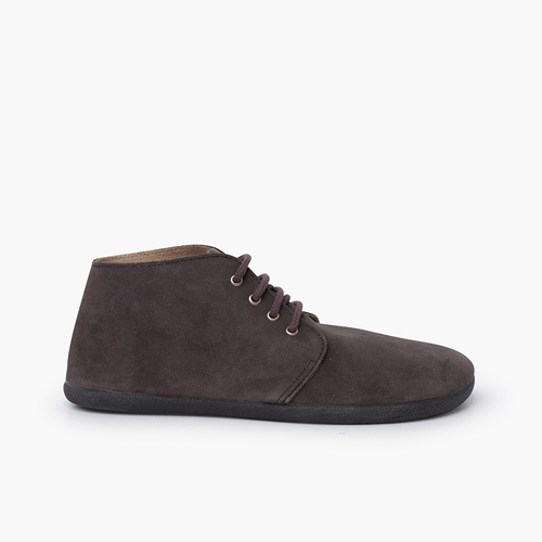 Bottes barefoot suède lacets Gris