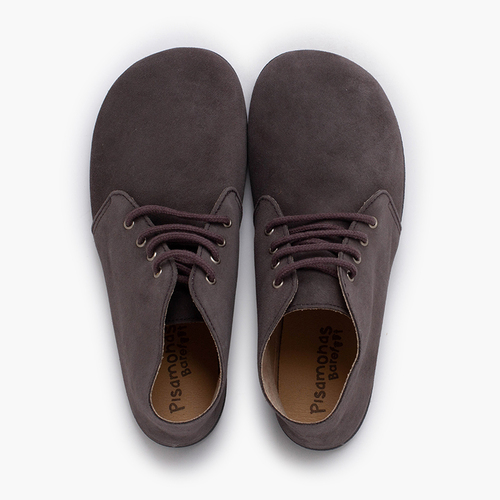 Bottes barefoot suède lacets Gris