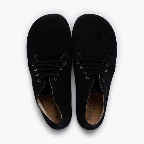 Bottes barefoot suède lacets Noir