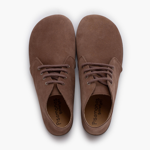Bottes barefoot suède lacets Taupe