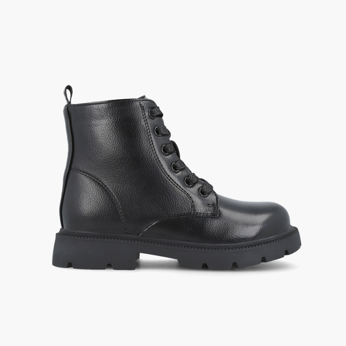 Bottes fille lacets Garvalín style militaire Noir