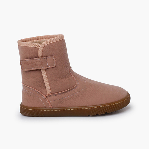 Bottes cuir barefoot fourrure mouton Rose