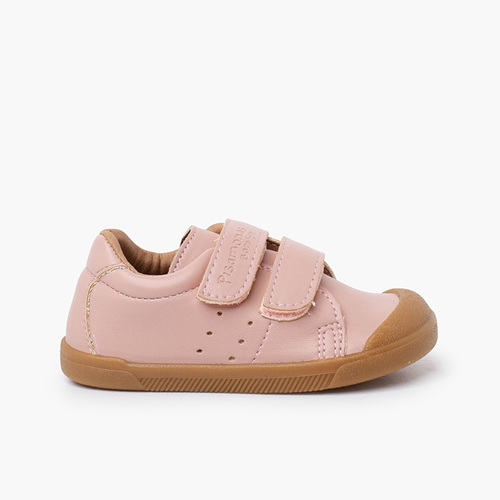 Baskets souples barefoot cuir végan Rose