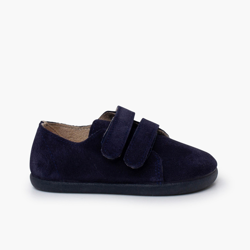 Baskets barefoot suède double scratch Bleu Marine