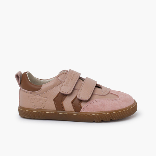 Baskets Barefoot Enfants Bandes Latérales Rose