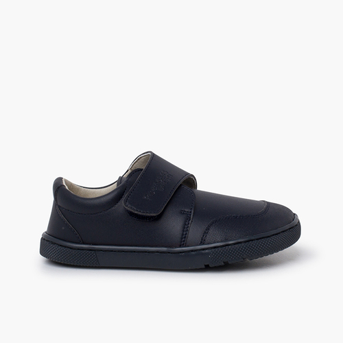 Chaussures Scolaires Barefoot Garçon Bout Renforcé Bleu Marine