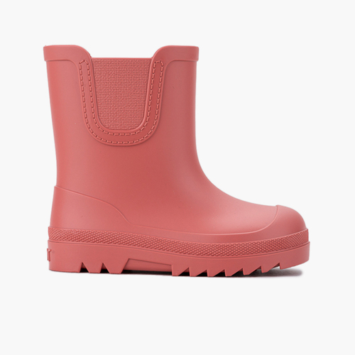Bottes de pluie barefoot wide type Chelsea Corail