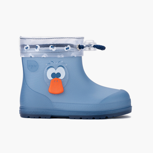 Bottines de pluie barefoot ajustables canard Bleu